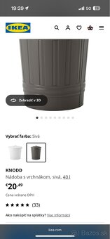 IKEA oceľová nádoba KNODD, 40l - 6