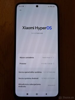 Predám Xiaomi Redmi Note 11 4+2 GB / 128 GB modrý - 6