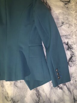 Luxusné tyrkysové sako WAYF - 6