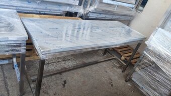 Nerezový nábytok, pracovné gastro stoly, mäsiarsky stôl - 6