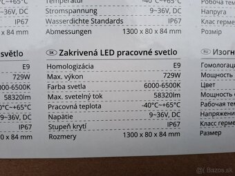 Led rampa 729W - 130cm Zaoblená - 3 radová Homologizovaná - 6