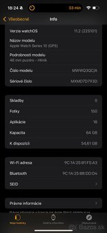 Apple Watch Series 10 46mm – Black, 100 % stav + záruka - 6