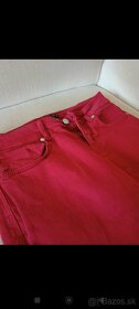 Červené elastické nohavice - 6
