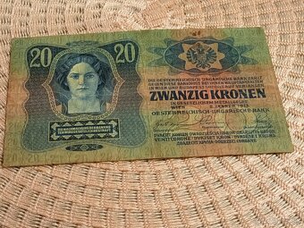 Bankovka R-U 1913 Husz korona . bez kolku - 6