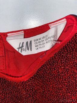 H&M dievcenske cervene saty flitrovane s viacvrstvym tylom92 - 6