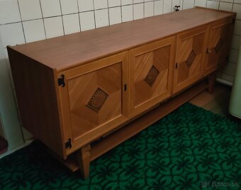 Retro zostava - skrine, stôl, 6 stoličky - 6