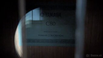 Klasická gitara Yamaha C80 + puzdro + podnozka - 6