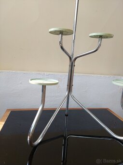 BRUSEL RETRO STARÝ STOJAN NA KVETINY CHROMOVANÝ - 6