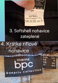 Balík tehotenského oblečenia - nohavice, tričká - 6