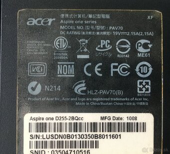 Predam maly funkcny 10" Acer Aspire One PAV70 - 6