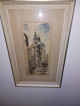 Litografia Jozef. D.černý.kostol sv. Mikuláša - 6