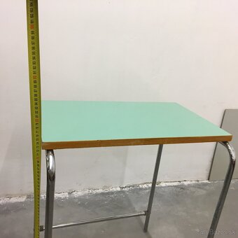 Retro kovovy stolik trubkovy nabytok Slezak - 6