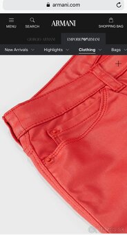 Armani červené 27 rifle ako kožené - 6