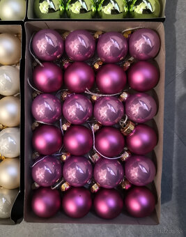 Vianočné ozdoby sklenene perleťové gule - 6