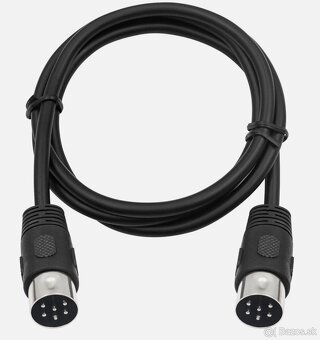 6-pinový DIN kábel 1,5m: MIDI, audio, Commodore 64, mikrofón - 6