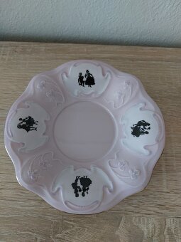 Ruzovy porcelan H&C - salka s podsalkou - 6