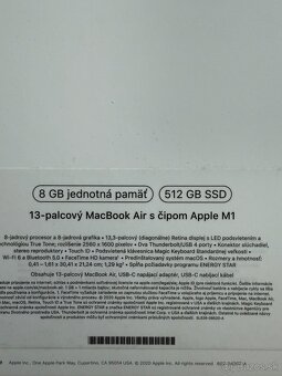 Apple Macbook Air M1 13” 8/512GB Silver , SK lokalizácia - 6