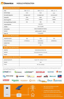 Nízkonapäťová batéria Dawnice Lifepo4 16kWh 314Ah - 6