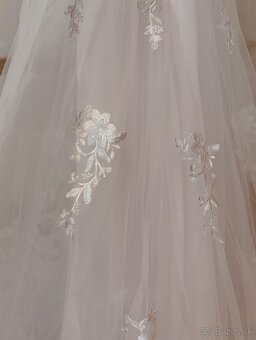 Krasne nové nenosené svadobné biele šaty na ramienka, 36 - 6