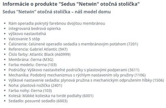 Kancelárska stolička sedus - 6