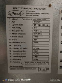 Plynový kotol Attack 25 ECO Combi - 6