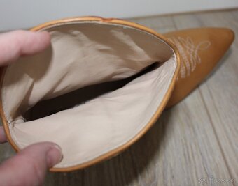 NOVÉ talianske cowboy čižmičky pravá koža veľk.40-41 - 6