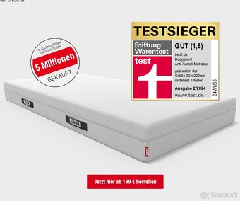 IKEA Malm posteľ 90 × 200 so zásuvkami + rošt Schlaraffia + - 6