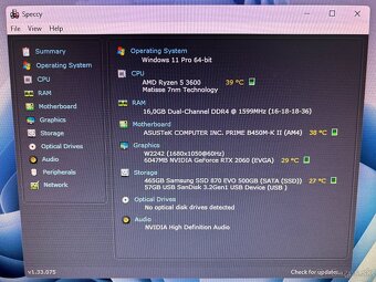 PREDÁM HERNÝ PC - R5 3600, RTX 2060 6GB, 16GB DDR4, 512G SSD - 6