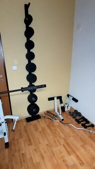 Predám set domácu posilňovňu , činky - 6