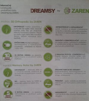 Predám ortopedicky matrac DREAMSY - 6