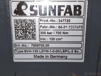 Predam NOVE hydraulicke čerpadlo značky SUNFAB SVH-130 - 6