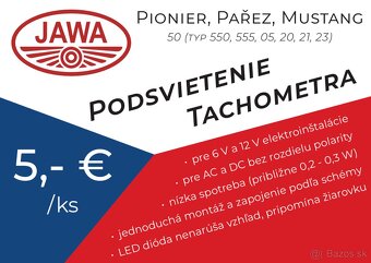 Jawa 50 Pionier - Podsvietenie Tachometra - 6