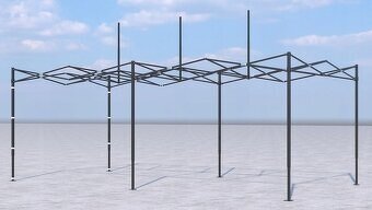 Nožnicový skladaci stan 6x3m s bočnou plachtou - 6