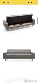 Sivá rozkladacia pohovka NAPPA 3F ako nová- PC 730 € - 6