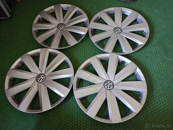 Plechové disky VW R16 + letné pneu 215/60 R16 + puklice VW - 6