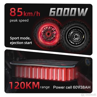 Elektricka kolobezka Boyueda S5 6000w, 38,4Ah - 6