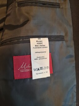 MIKÄ RAUTA sako čierne - úplne nové - veľkosť 58 - 6