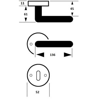 LIENBACHER DENVER kovanie - interiérová kľučka s rozetou - 6