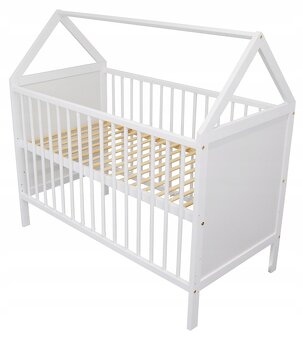 Detská postielka domček 120x60 so zábranou navyše - 6