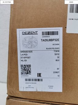 Mercedes EQC, GLC, E alu disky 7,5x19 5x112 ET32 1232 - 6