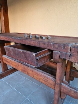 Drevený ponk / stolárska hoblica - 6