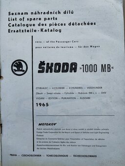 Seznam katalog ND na Škoda 1000 MB, embečko, pěkný - 6