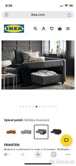 Rohová rozkladacia pohovka s úložným priestorom IKEA - 6