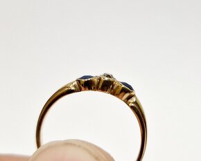 14k zlaty prsten zafir - 6