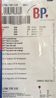 Pracovné nohavice BP - 6