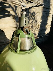 Industriálna nožnicová lampa závesná zelený smalt - 6