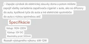 Auto zapaľovač zásuvkový konvertor - 6