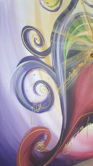 luxusný obraz s krištálom , autor Janka Roselli - 6