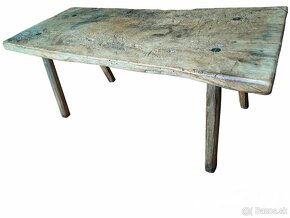 Starý masívny stôl - kuchynský,kancelársky - beech table - 6