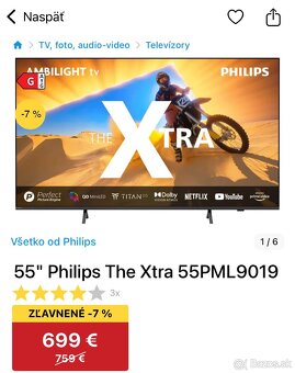 Philips The Xtra 55PML9019 – 55” QD MiniLED, Ambilight, 4K - 6